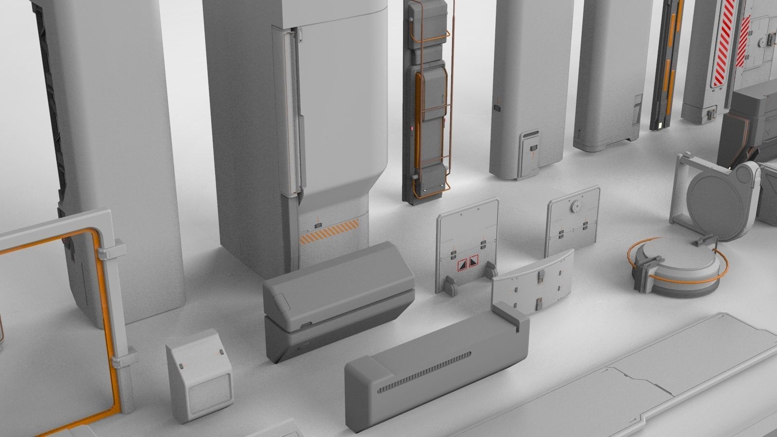 Sci-Fi architecture Elements collection 14 3D model_37