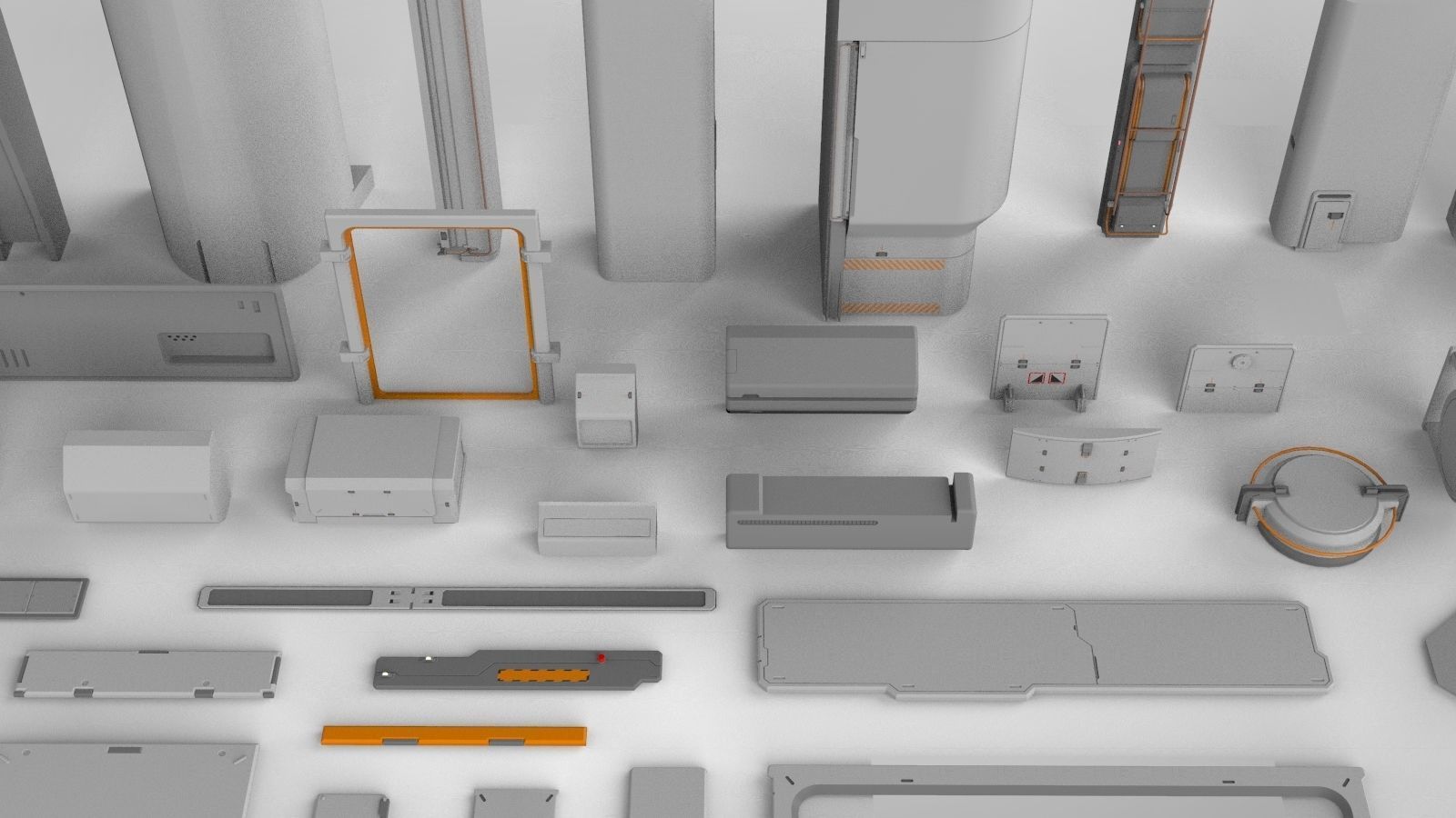 Sci-Fi architecture Elements collection 14 3D model_11