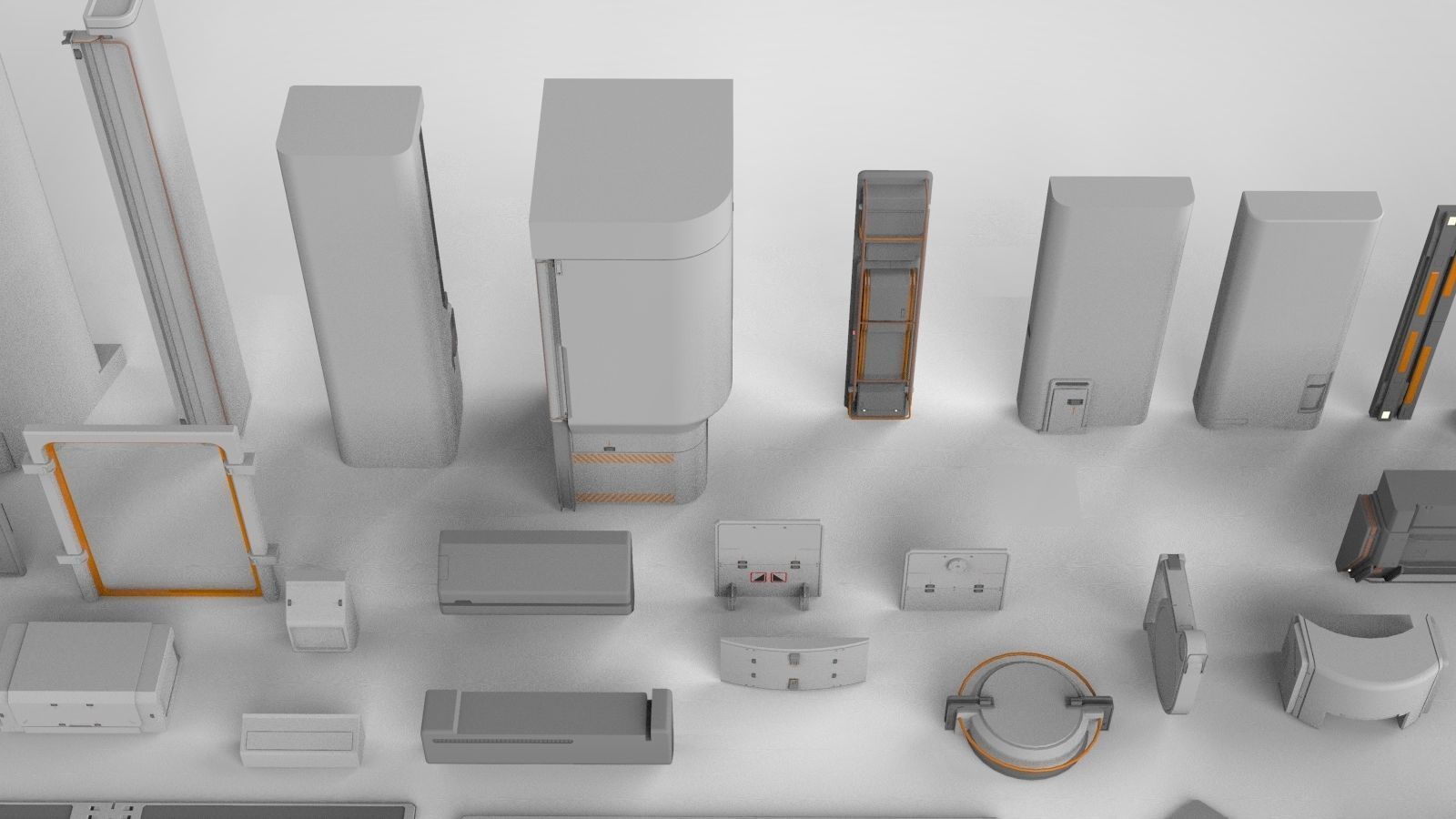 Sci-Fi architecture Elements collection 14 3D model_12