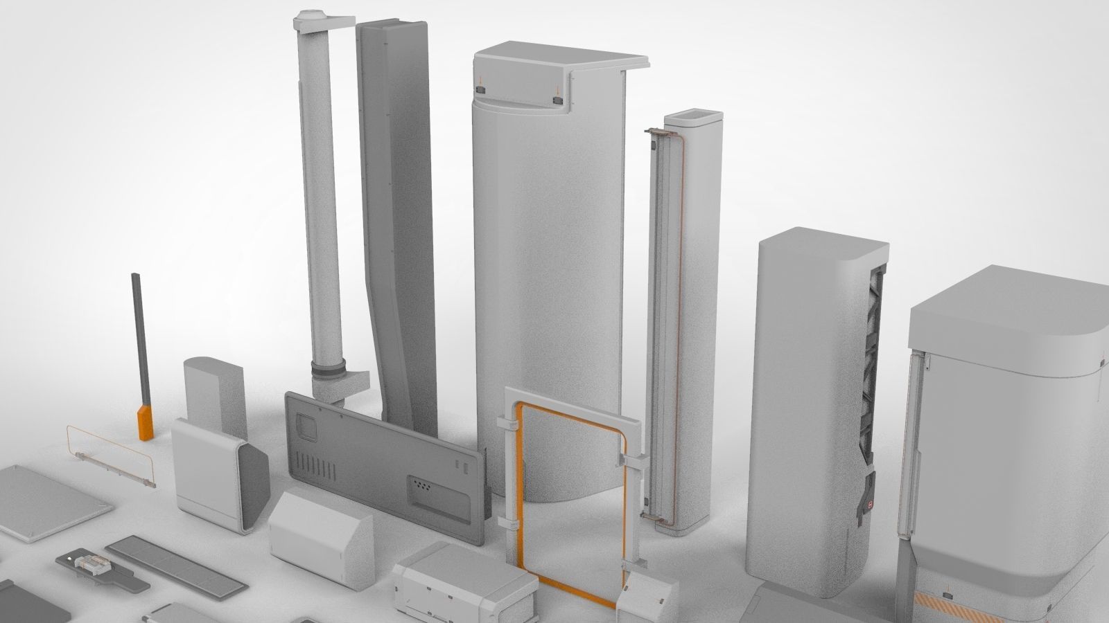 Sci-Fi architecture Elements collection 14 3D model_29