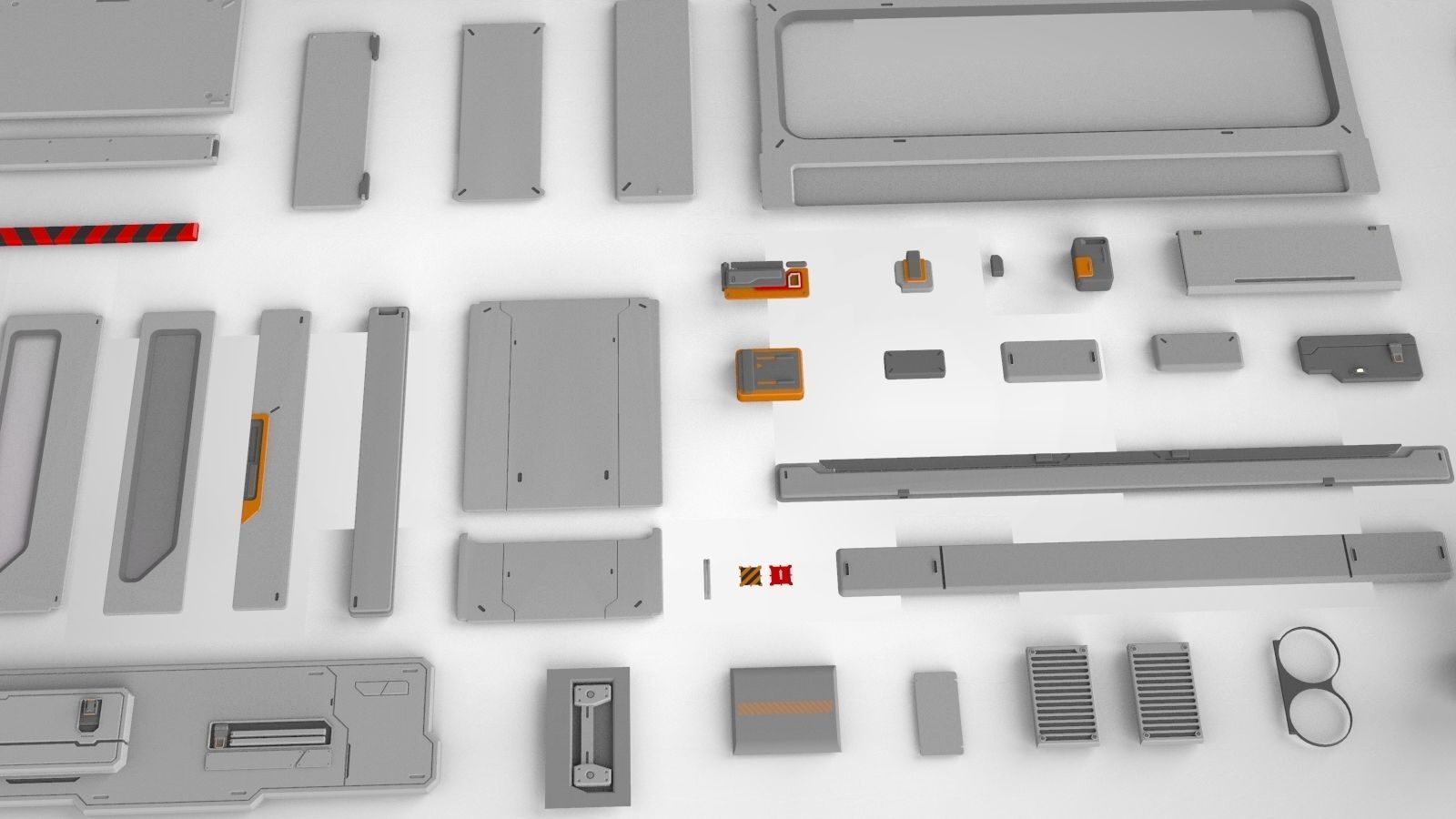 Sci-Fi architecture Elements collection 14 3D model_9