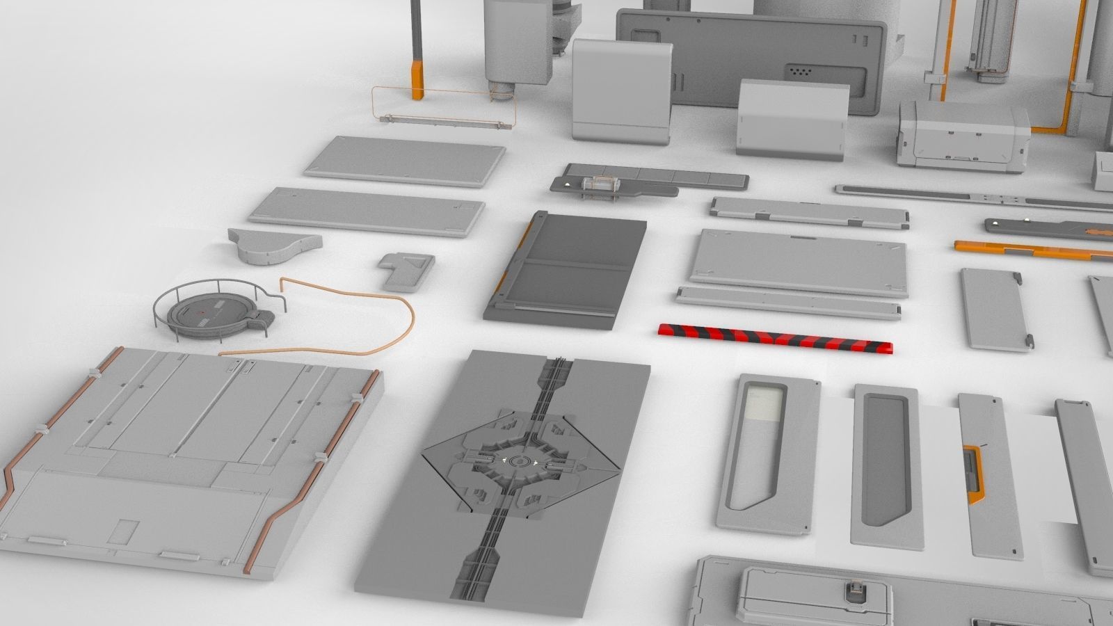 Sci-Fi architecture Elements collection 14 3D model_31