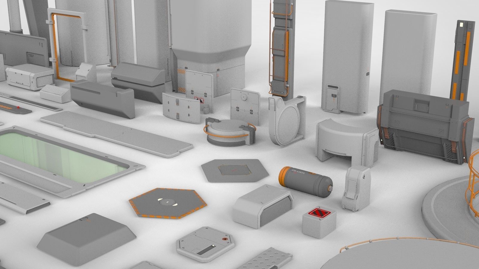 Sci-Fi architecture Elements collection 14 3D model_27