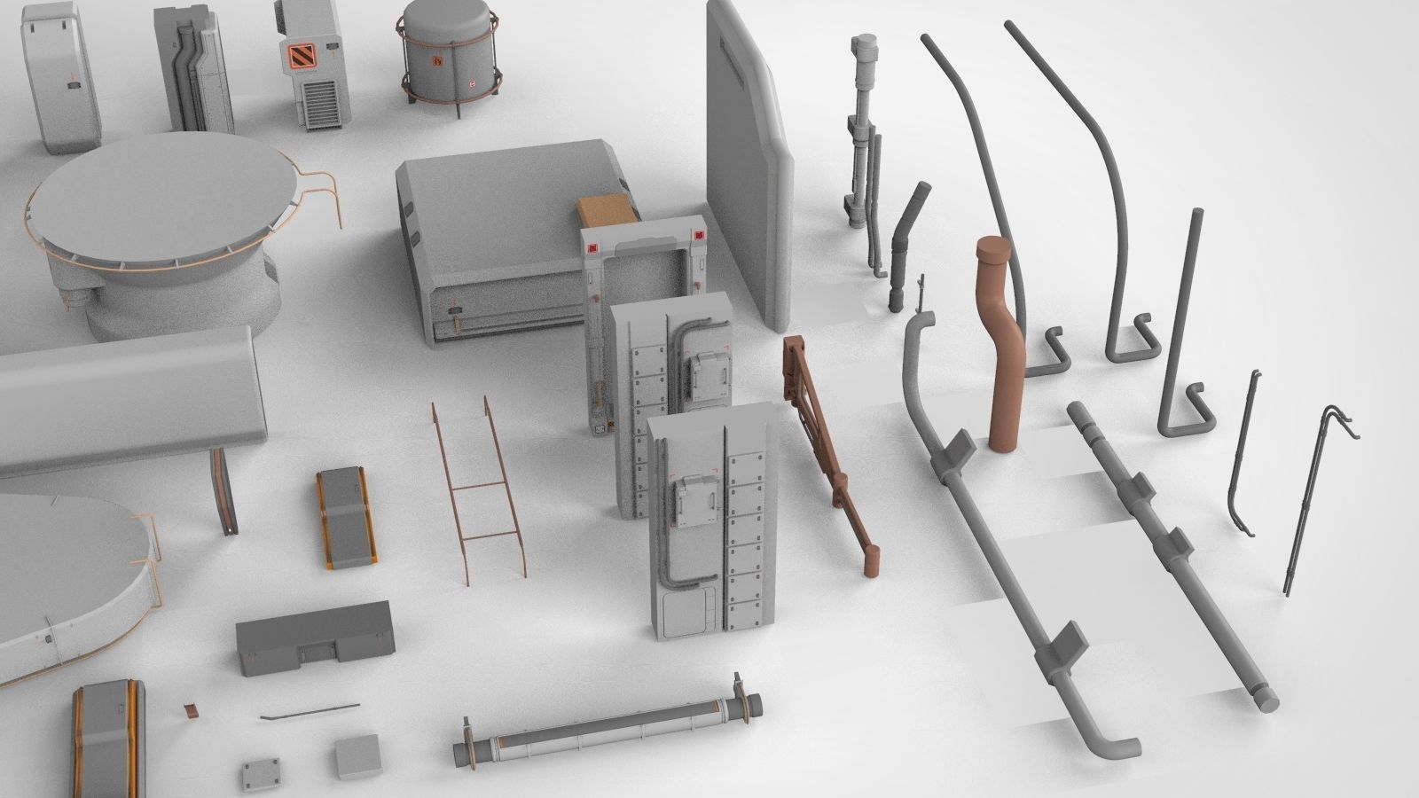 Sci-Fi architecture Elements collection 14 3D model_21