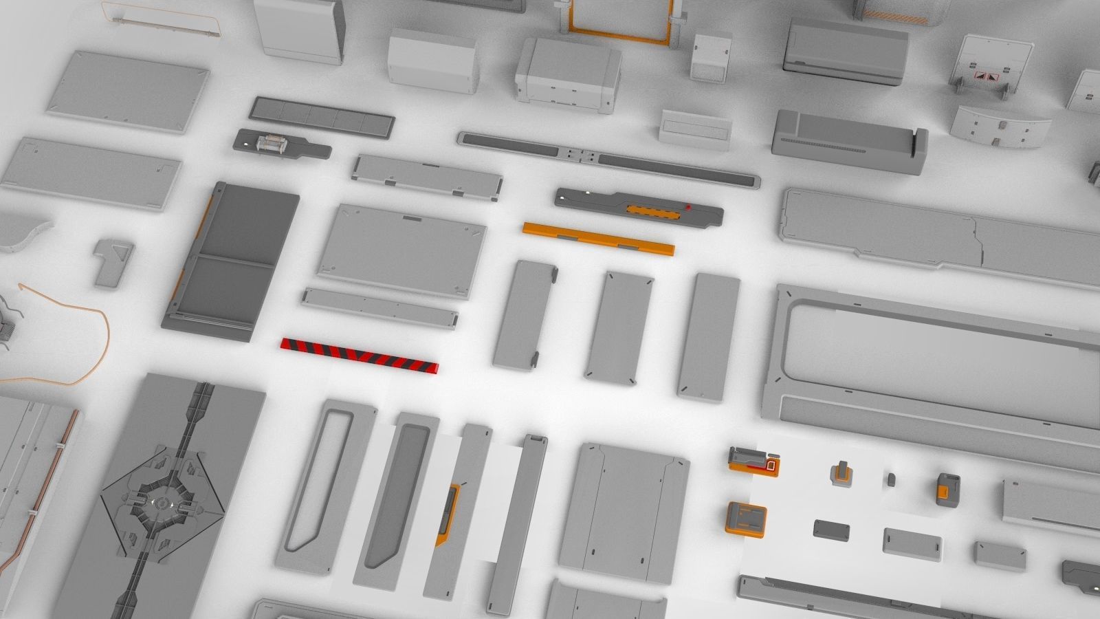 Sci-Fi architecture Elements collection 14 3D model_6