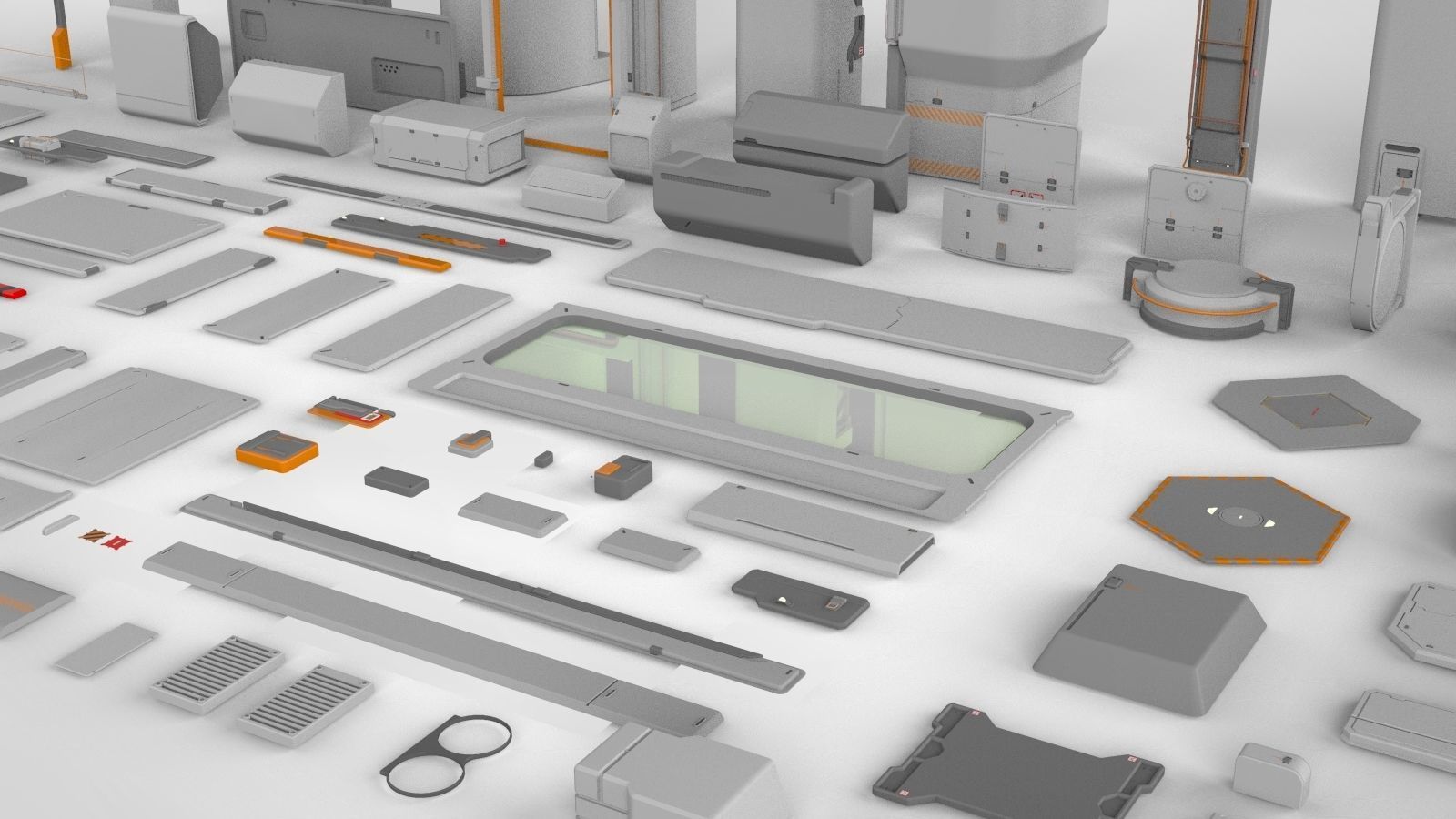 Sci-Fi architecture Elements collection 14 3D model_32