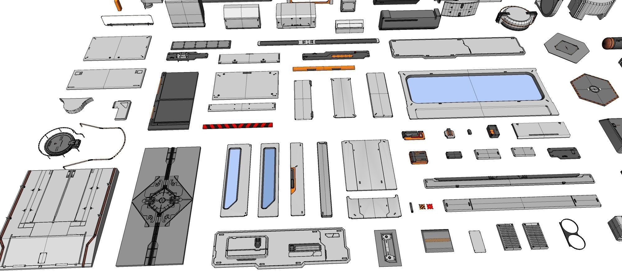 Sci-Fi architecture Elements collection 14 3D model_47