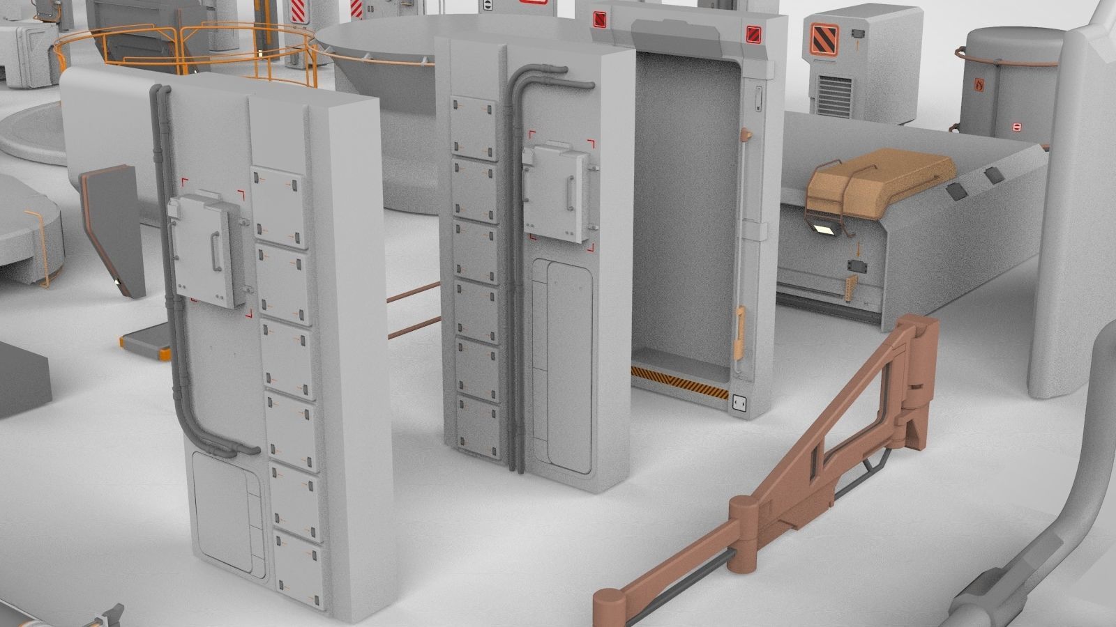 Sci-Fi architecture Elements collection 14 3D model_23