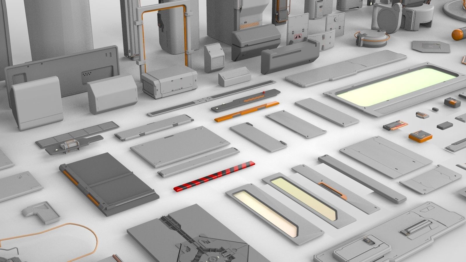 Sci-Fi architecture Elements collection 14 3D model_38
