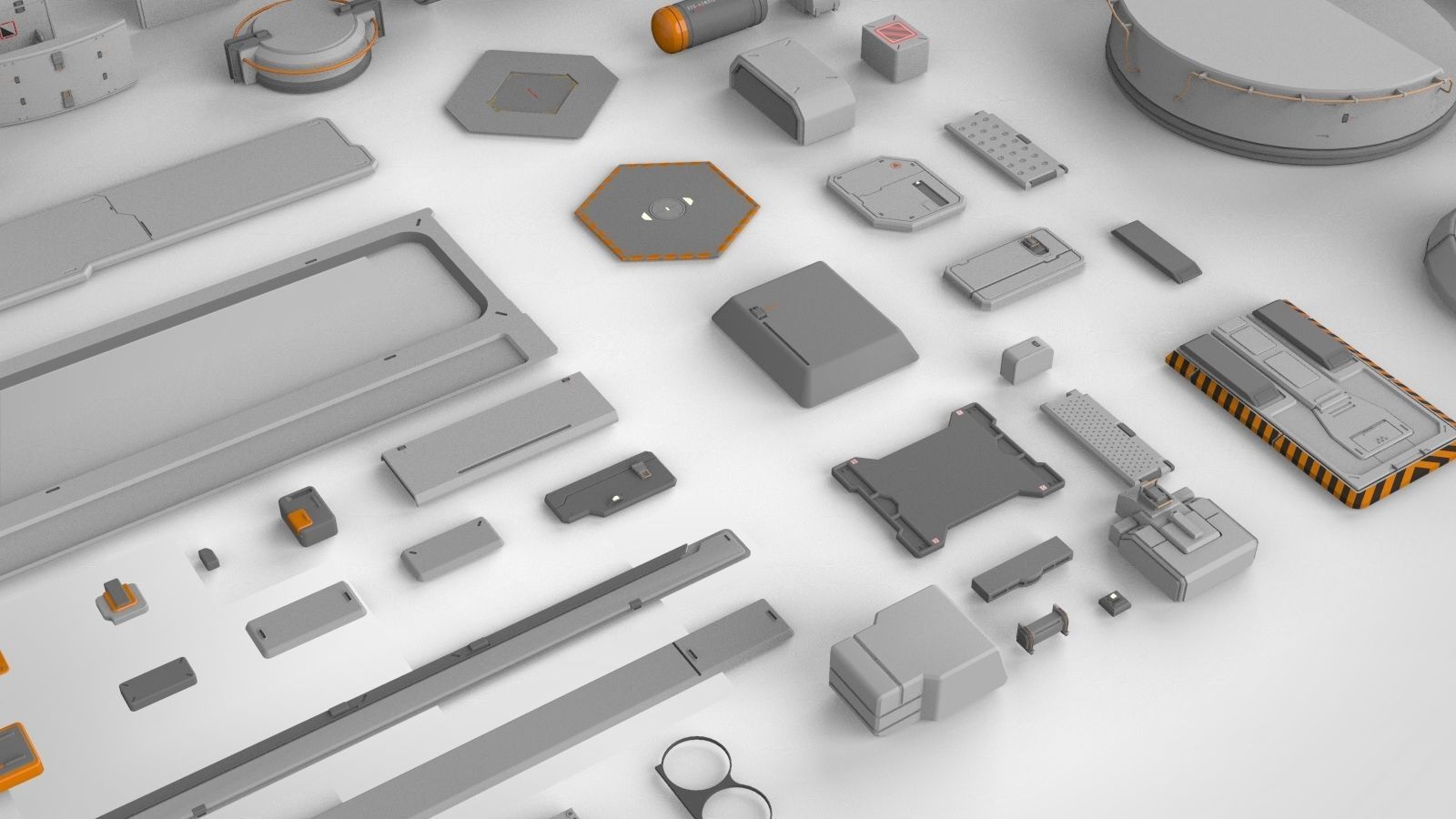 Sci-Fi architecture Elements collection 14 3D model_40