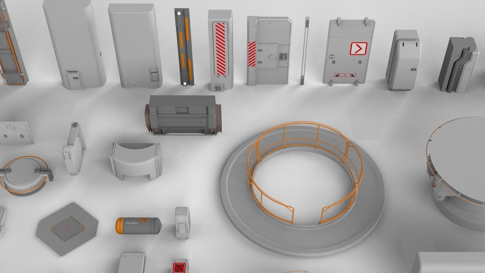 Sci-Fi architecture Elements collection 14 3D model_14