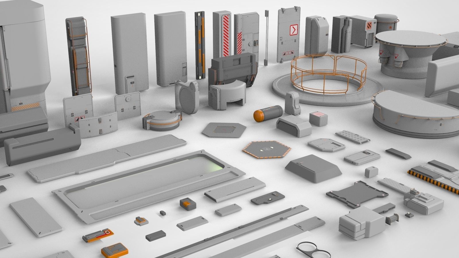 Sci-Fi architecture Elements collection 14 3D model_33