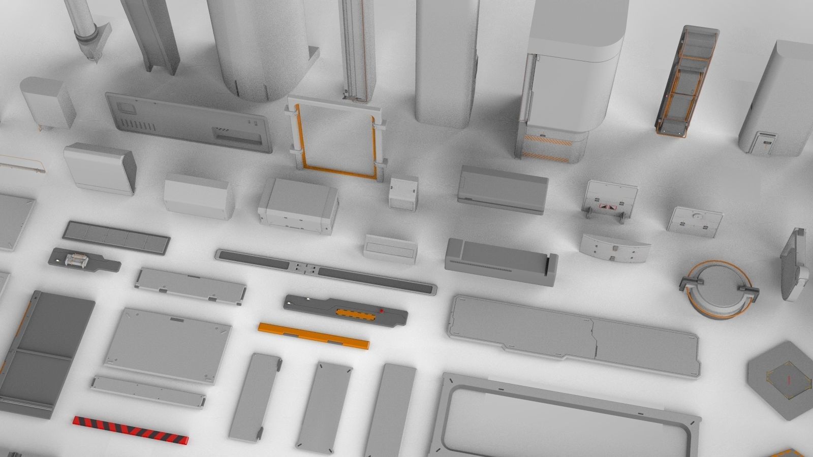 Sci-Fi architecture Elements collection 14 3D model_5