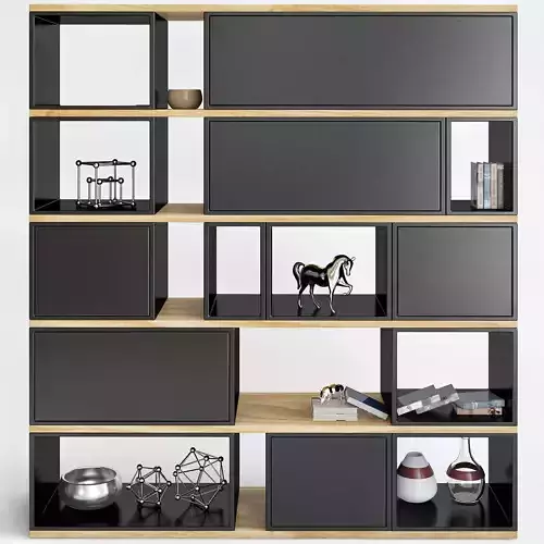 Awesome Contemporary Bookshelves 3D model