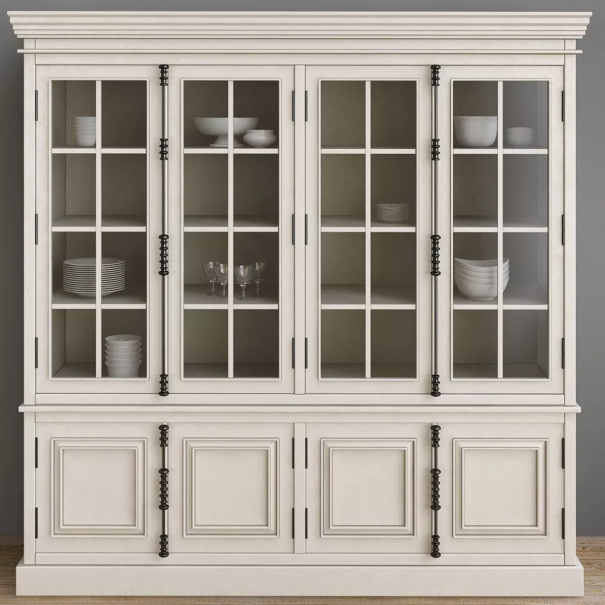 Restoration hardware hutch dining room 3D model_0