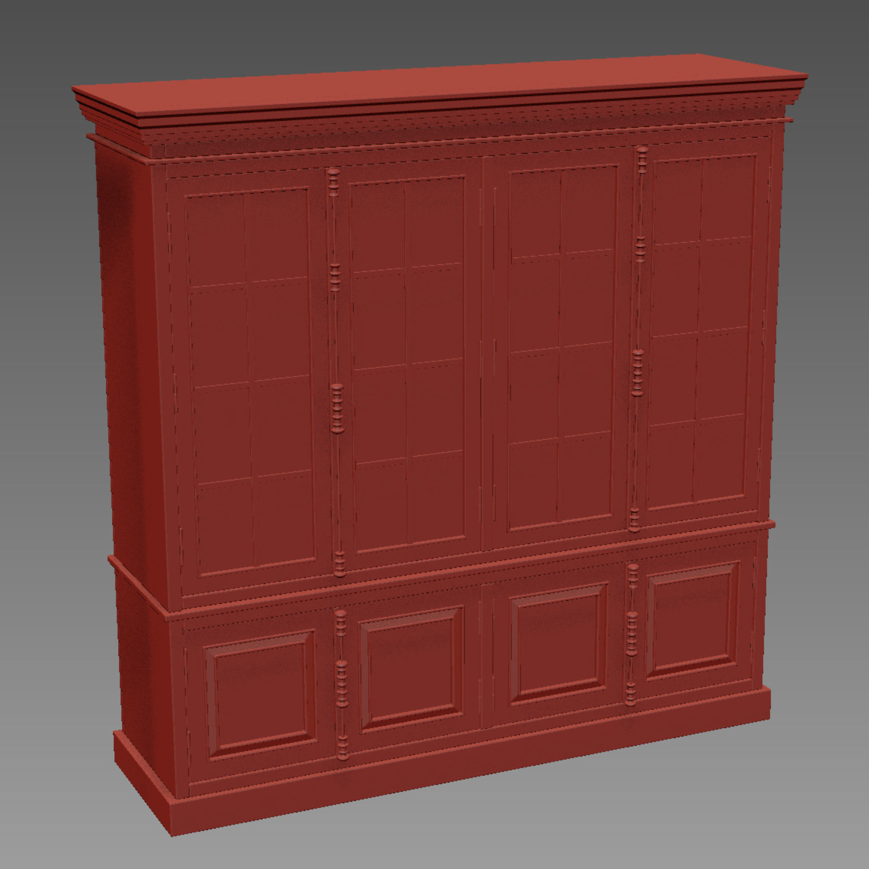 Restoration hardware hutch dining room 3D model_5