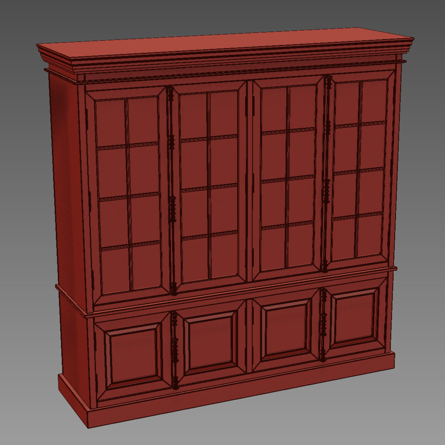 Restoration hardware hutch dining room 3D model_4