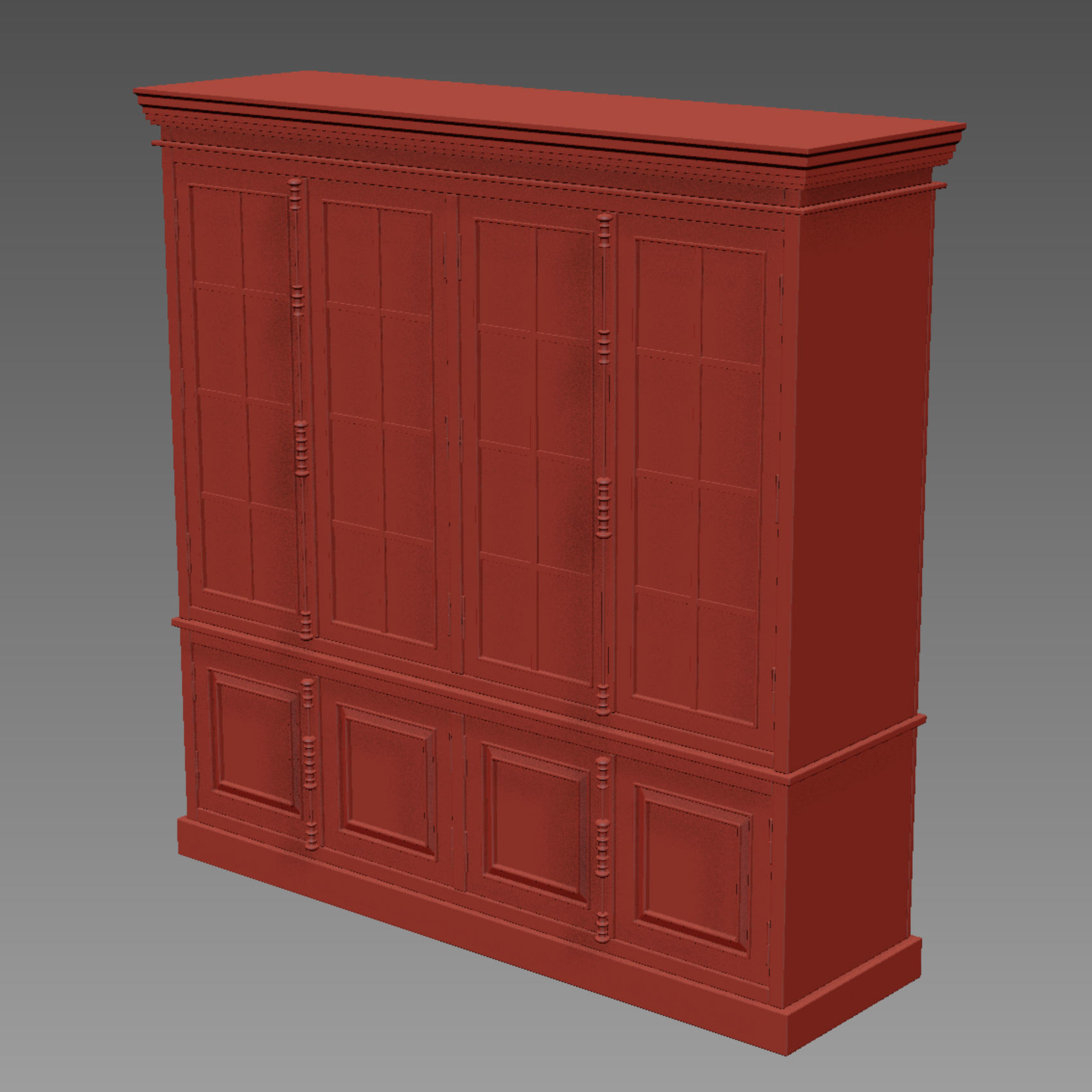Restoration hardware hutch dining room 3D model_8
