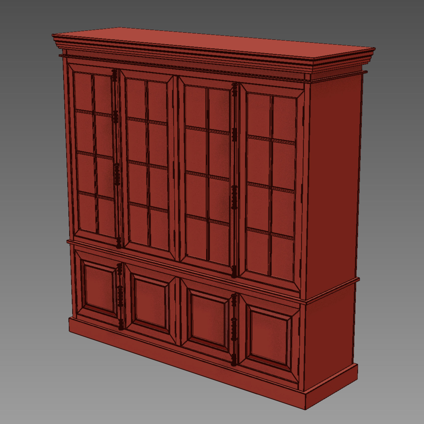 Restoration hardware hutch dining room 3D model_7