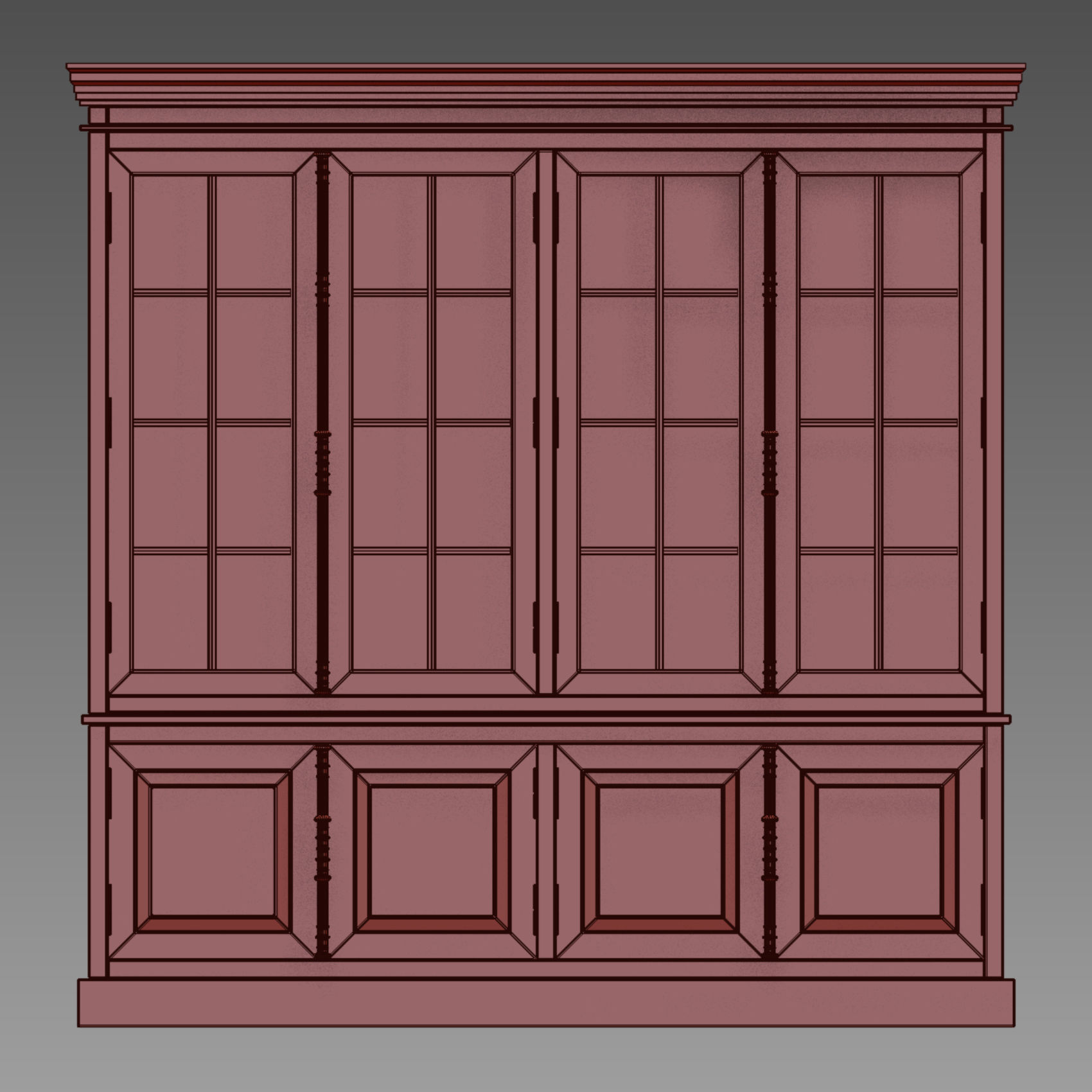 Restoration hardware hutch dining room 3D model_2
