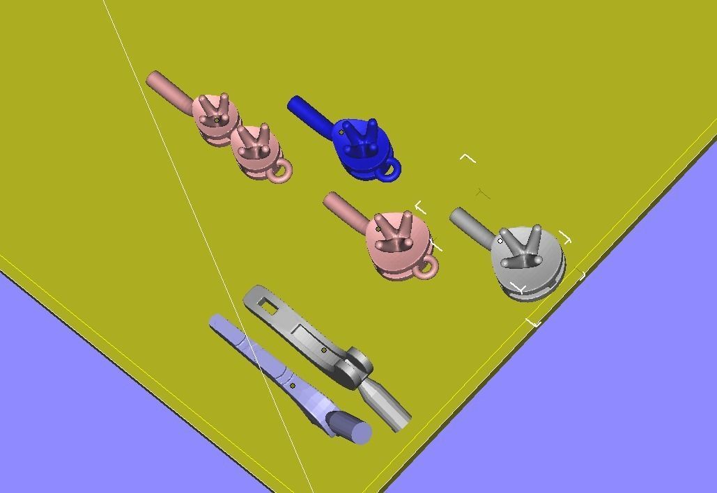 101004 E classic movable earrings  with mirrors  3D print model_10