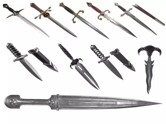 Medieval Weapon Vol 01 3D Model Collection