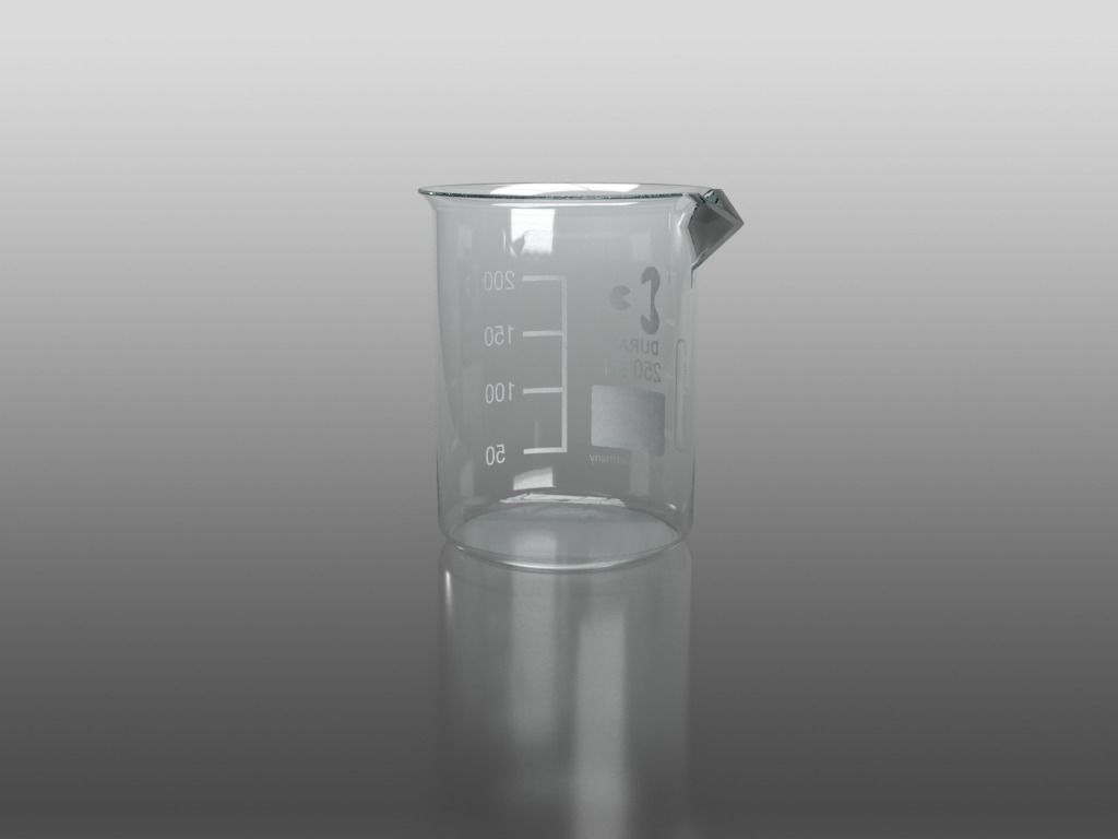 Schott Duran Borosilicate Beaker 250ml  3D model_3
