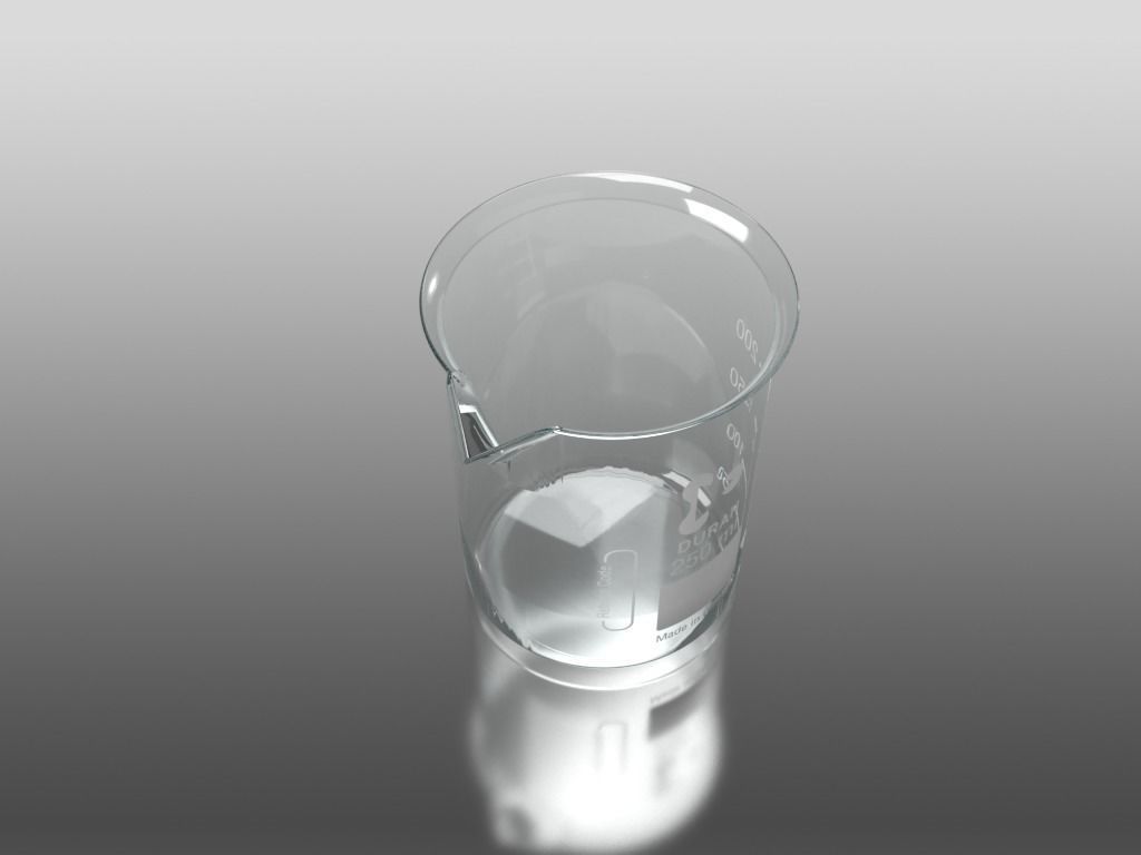 Schott Duran Borosilicate Beaker 250ml  3D model_2