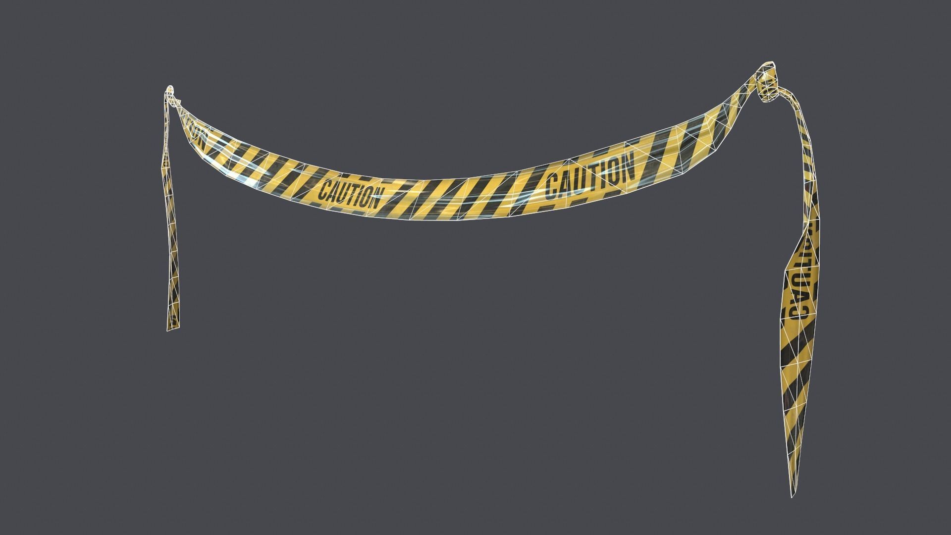 Warning tapes Low-poly 3D model_17