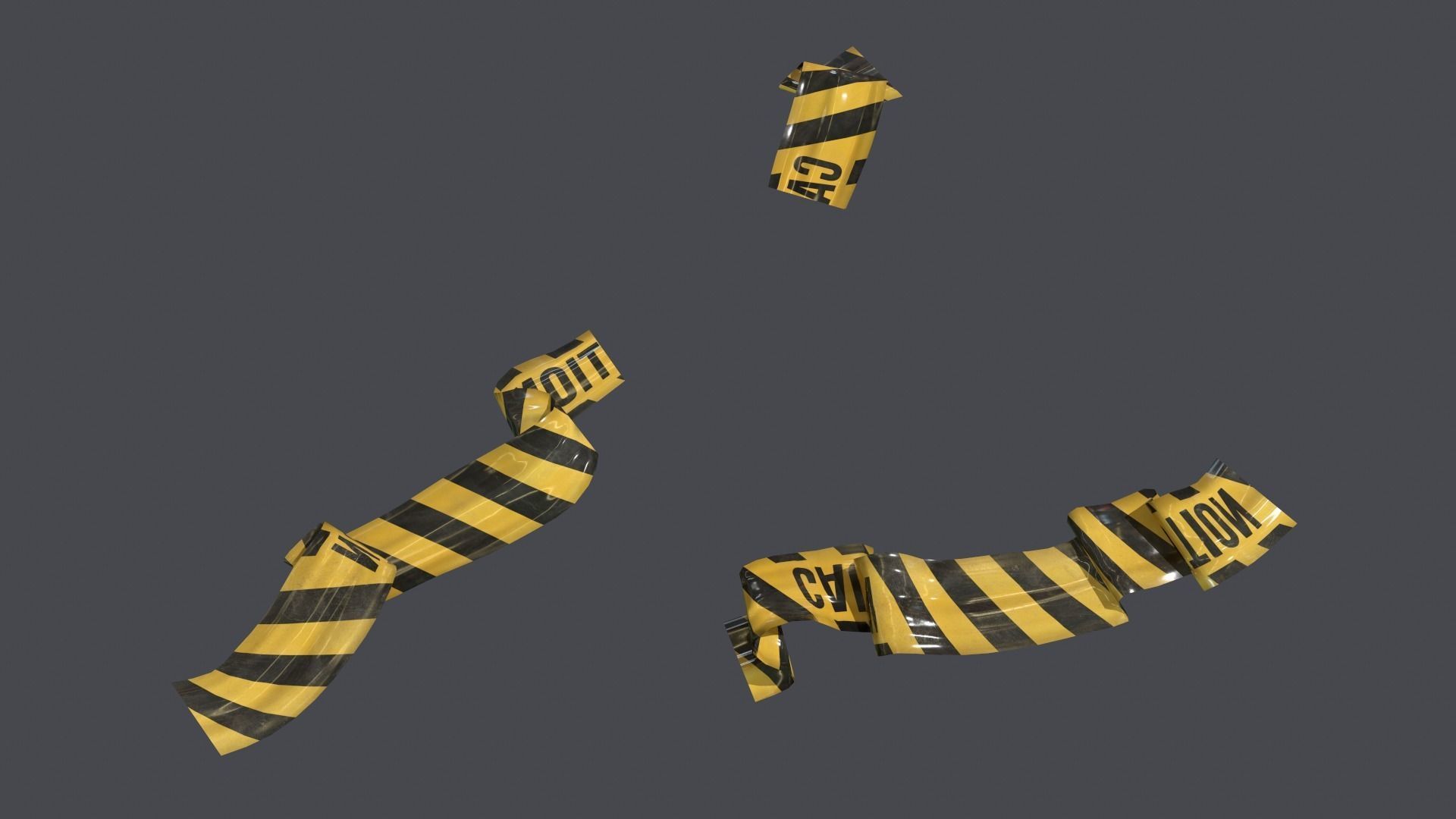 Warning tapes Low-poly 3D model_12