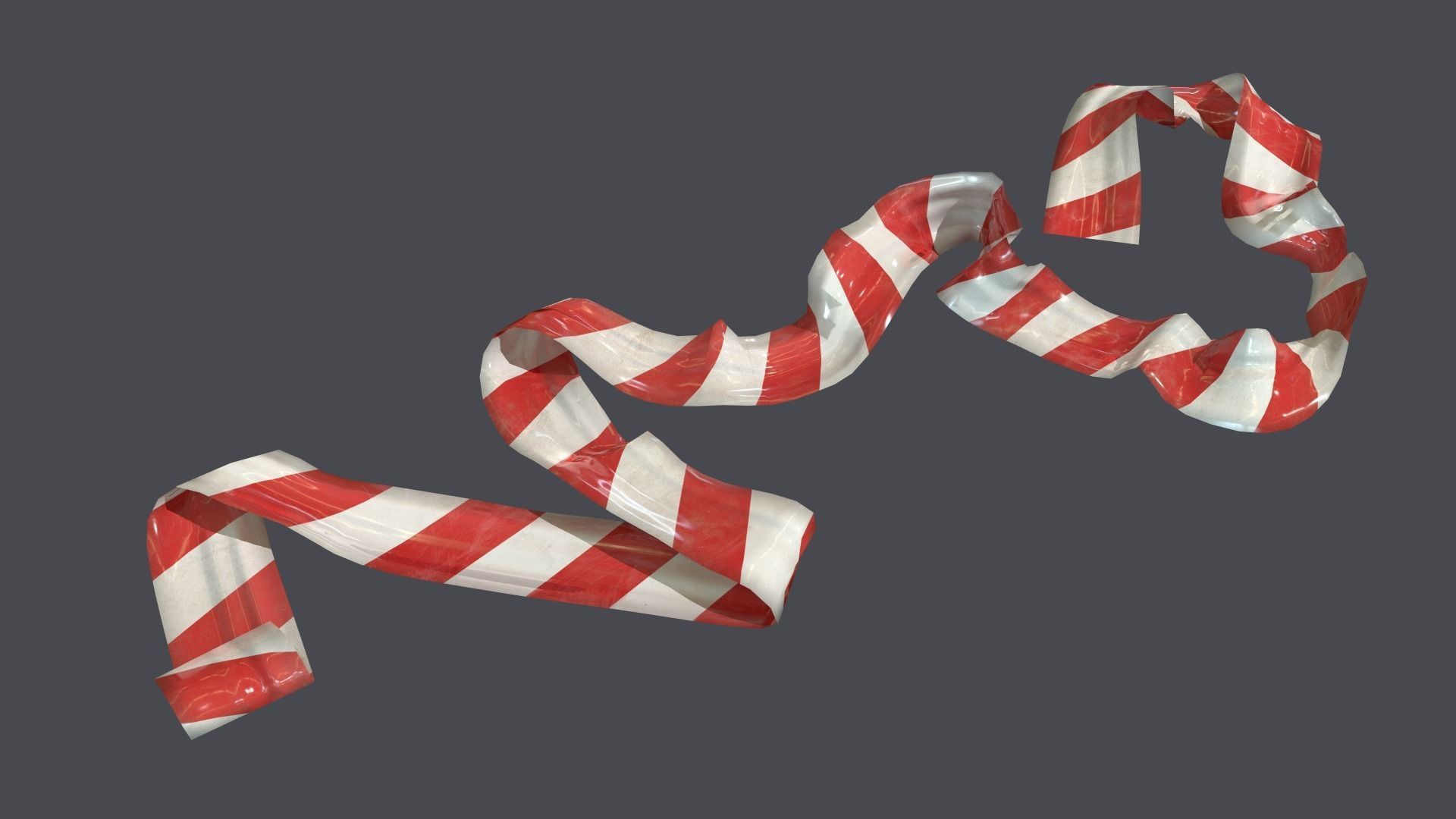 Warning tapes Low-poly 3D model_8