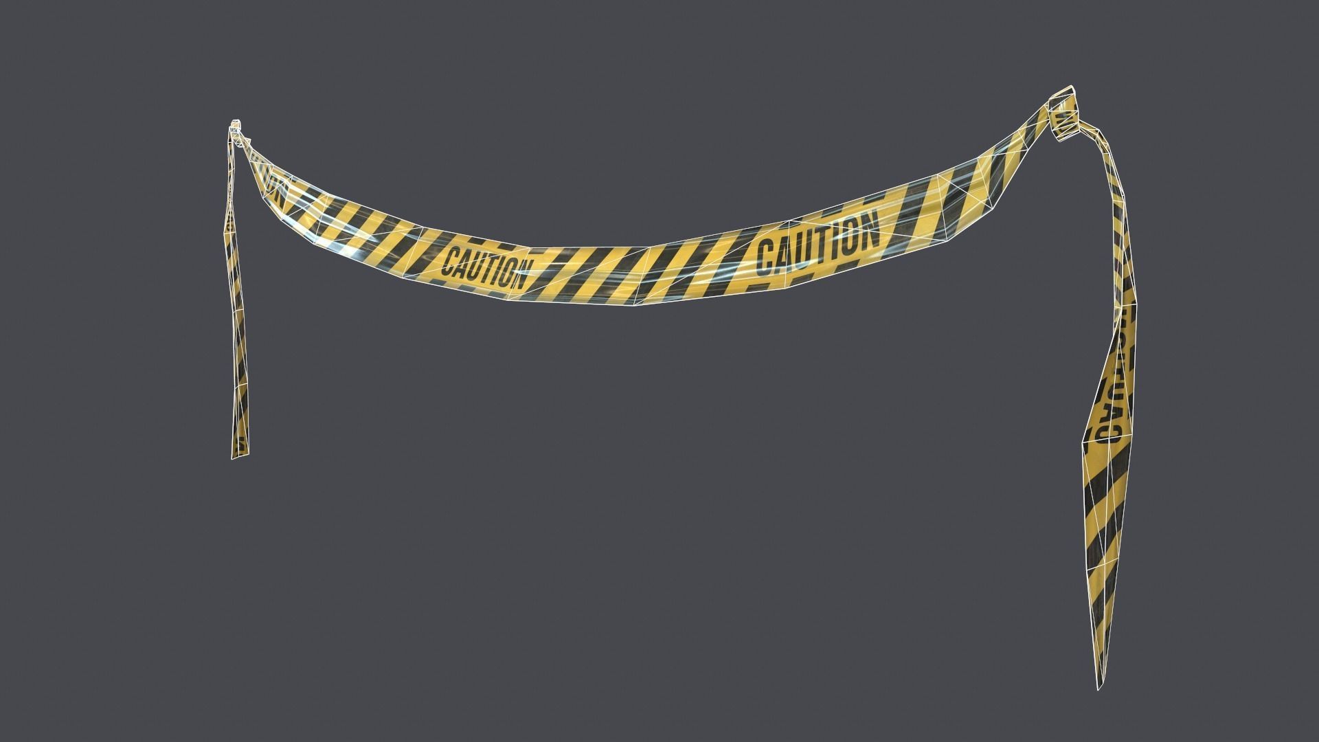 Warning tapes Low-poly 3D model_18
