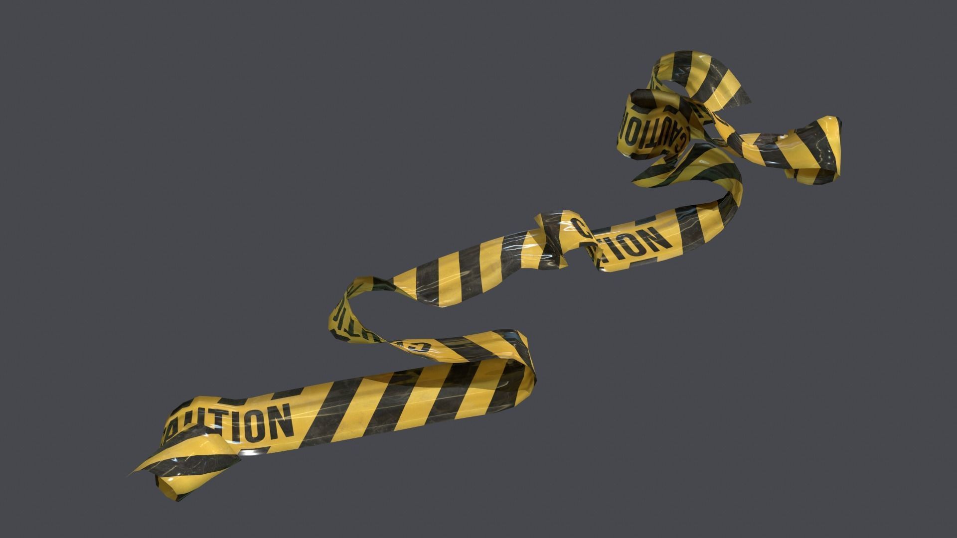 Warning tapes Low-poly 3D model_11