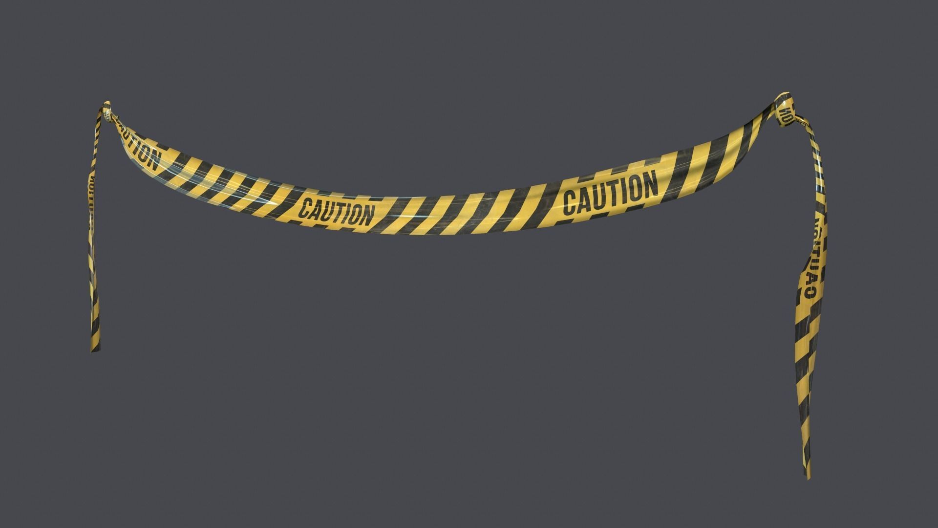 Warning tapes Low-poly 3D model_14