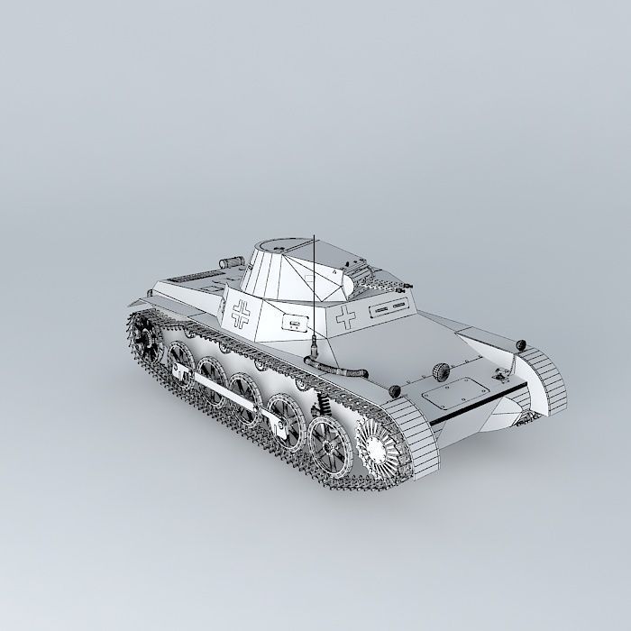 Panzer I - Panzerkampfwagen I Ausf B (German tank) 3D model_4