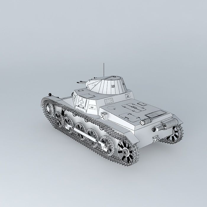 Panzer I - Panzerkampfwagen I Ausf B (German tank) 3D model_3