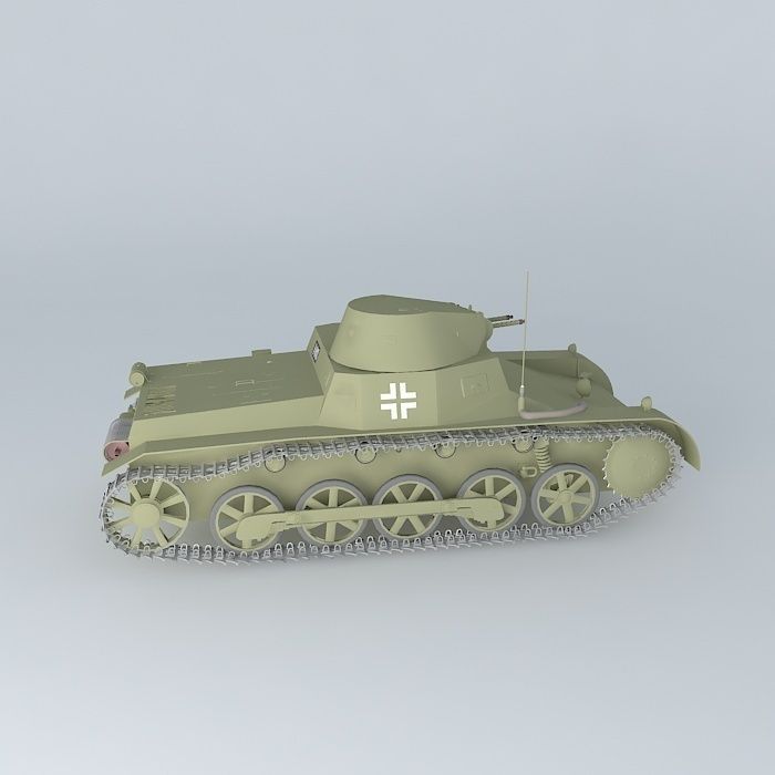 Panzer I - Panzerkampfwagen I Ausf B (German tank) 3D model_2