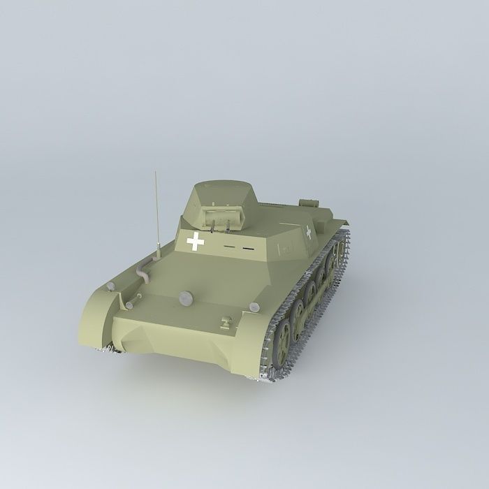 Panzer I - Panzerkampfwagen I Ausf B (German tank) 3D model_1