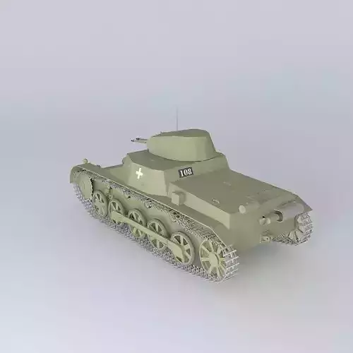 Panzer I - Panzerkampfwagen I Ausf B (German tank) 3D model
