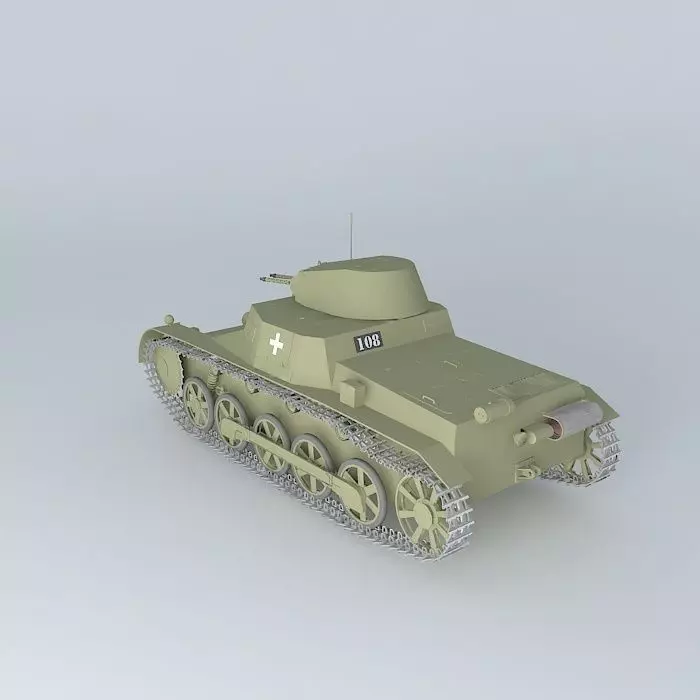 Panzer I - Panzerkampfwagen I Ausf B (German tank) 3D model_0