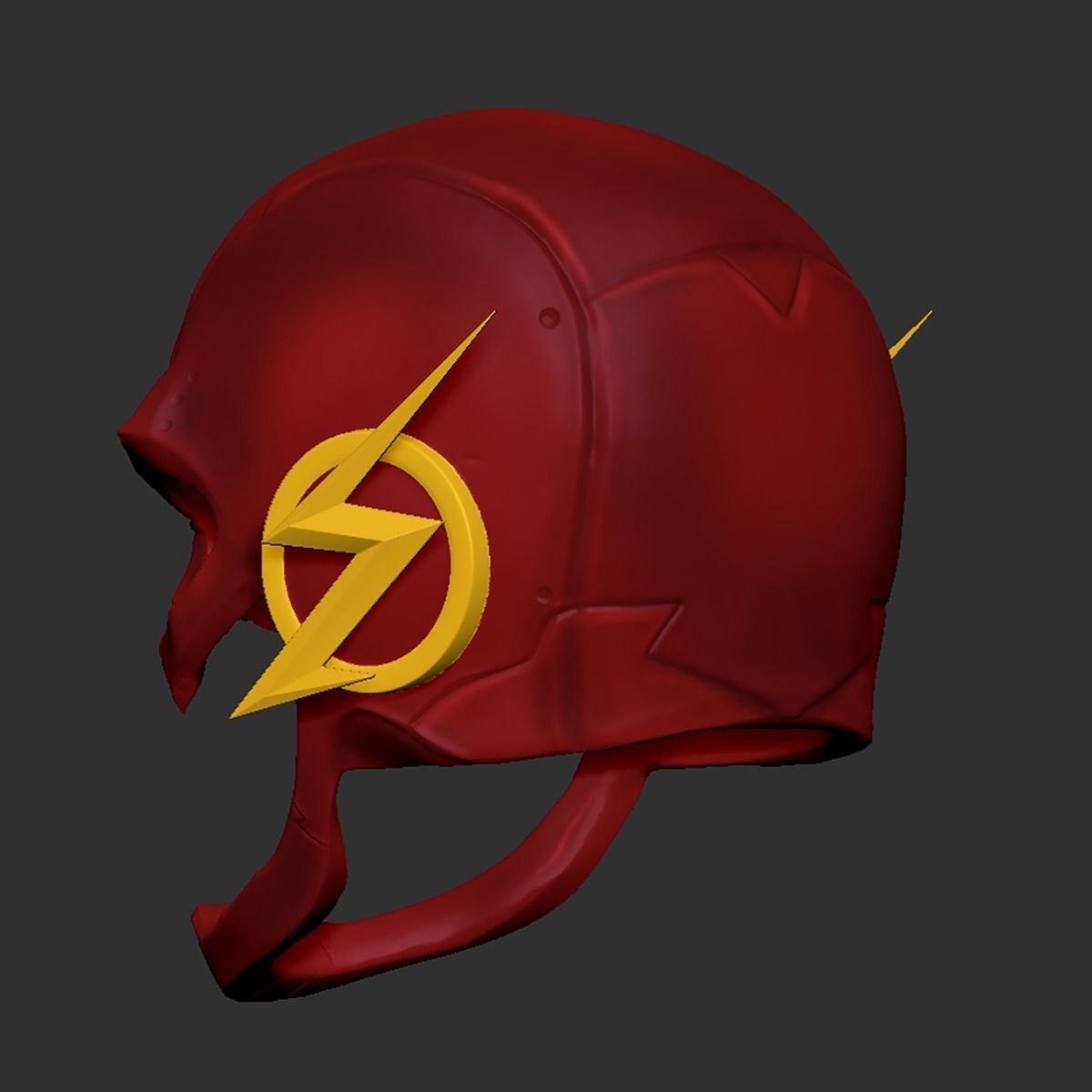 The Flash Helmet Cosplay - Superhero Helmet 3D print model_5