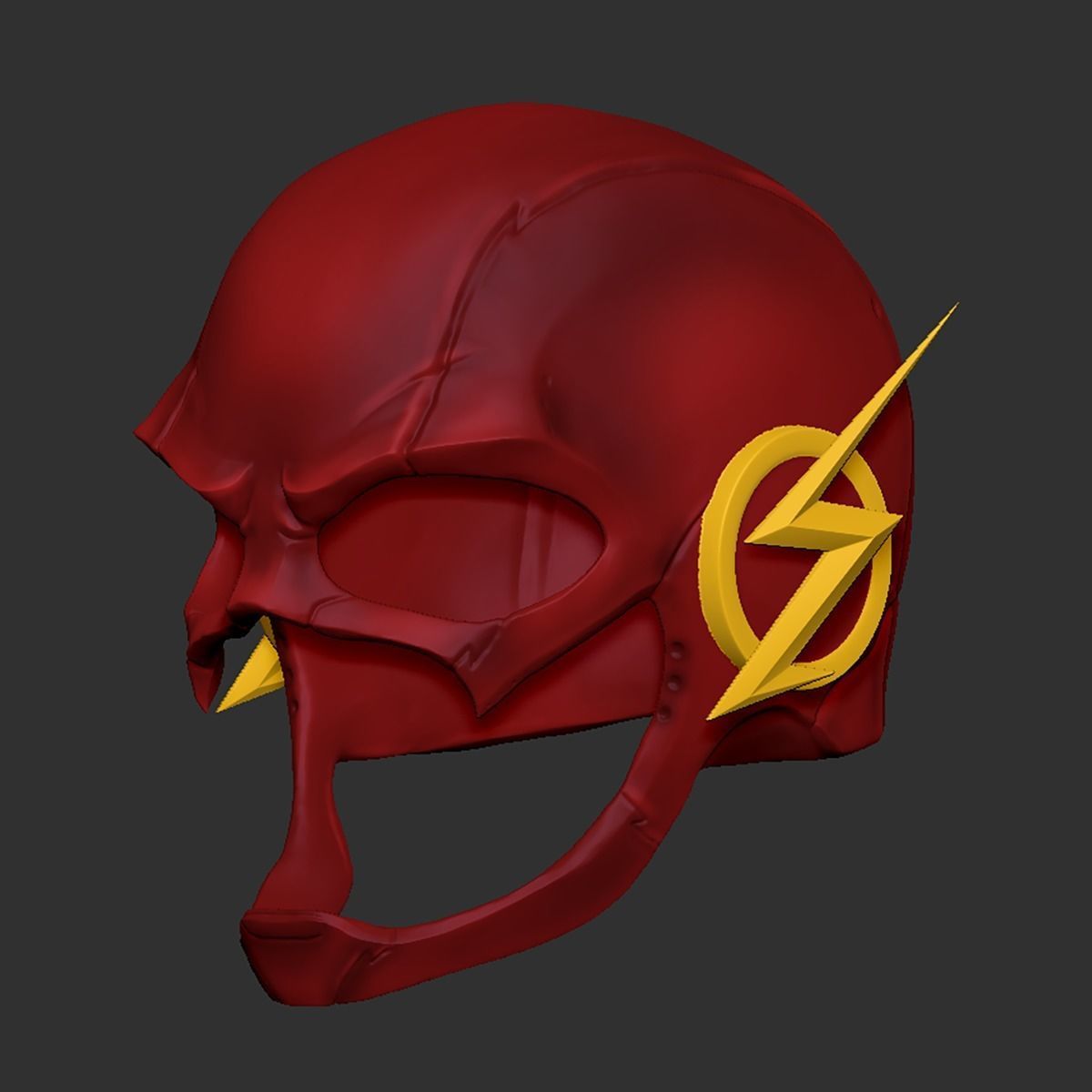 The Flash Helmet Cosplay - Superhero Helmet 3D print model_4