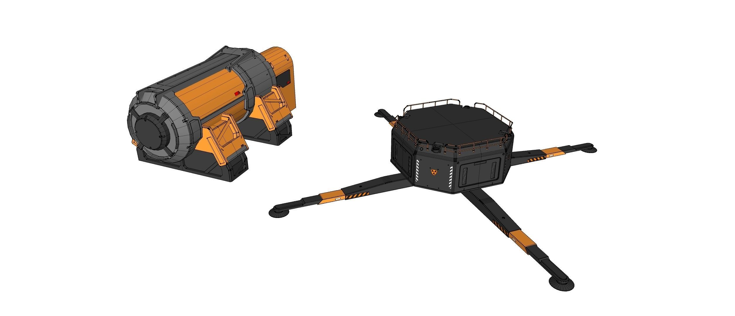 sci-fi Architecture kitbash 26 3D model_30