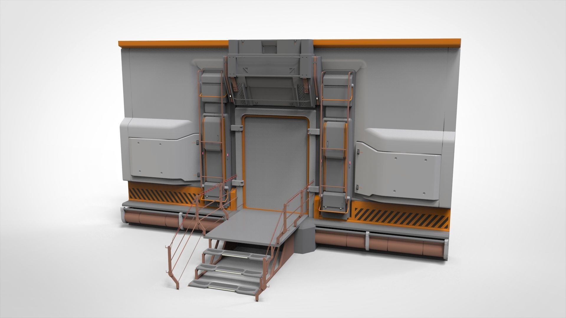 sci-fi Architecture kitbash 26 3D model_11