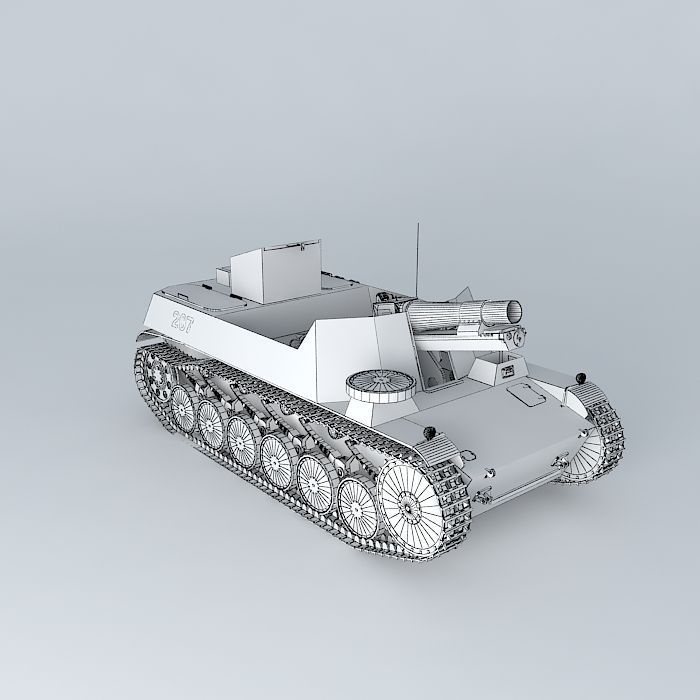 Sturmpanzer SdKfz121 Bison II 3D model_3