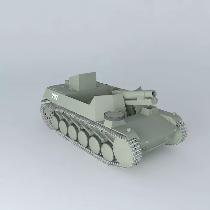 Sturmpanzer SdKfz121 Bison II 3D model_0