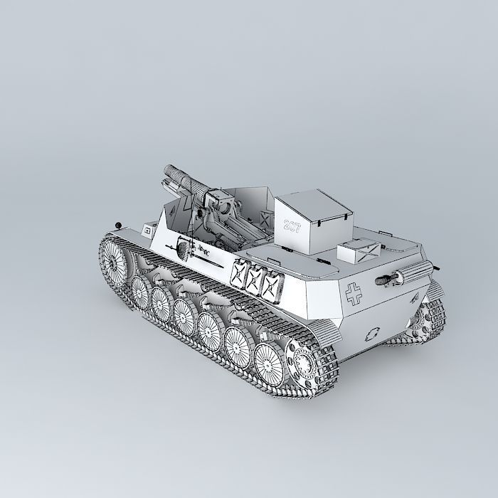 Sturmpanzer SdKfz121 Bison II 3D model_4