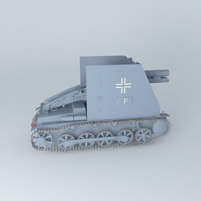 15 cm sIG 33 Sf on Panzerkampfwagen I Ausf B 3D model_2
