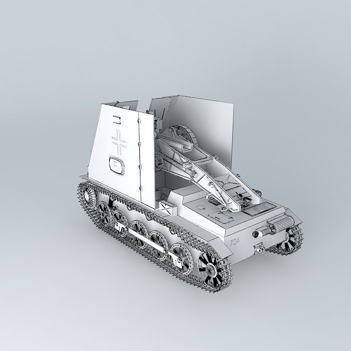 15 cm sIG 33 Sf on Panzerkampfwagen I Ausf B 3D model_3