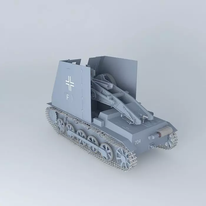 15 cm sIG 33 Sf on Panzerkampfwagen I Ausf B 3D model_0